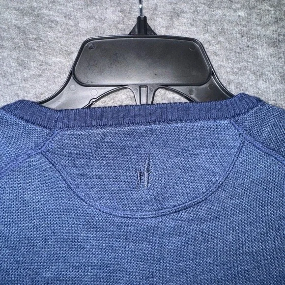 Johnnie-O Mens Boggs Crew Neck Sweater Navy Blue Extra Fine Merino Wool XL NEW - Picture 7 of 9